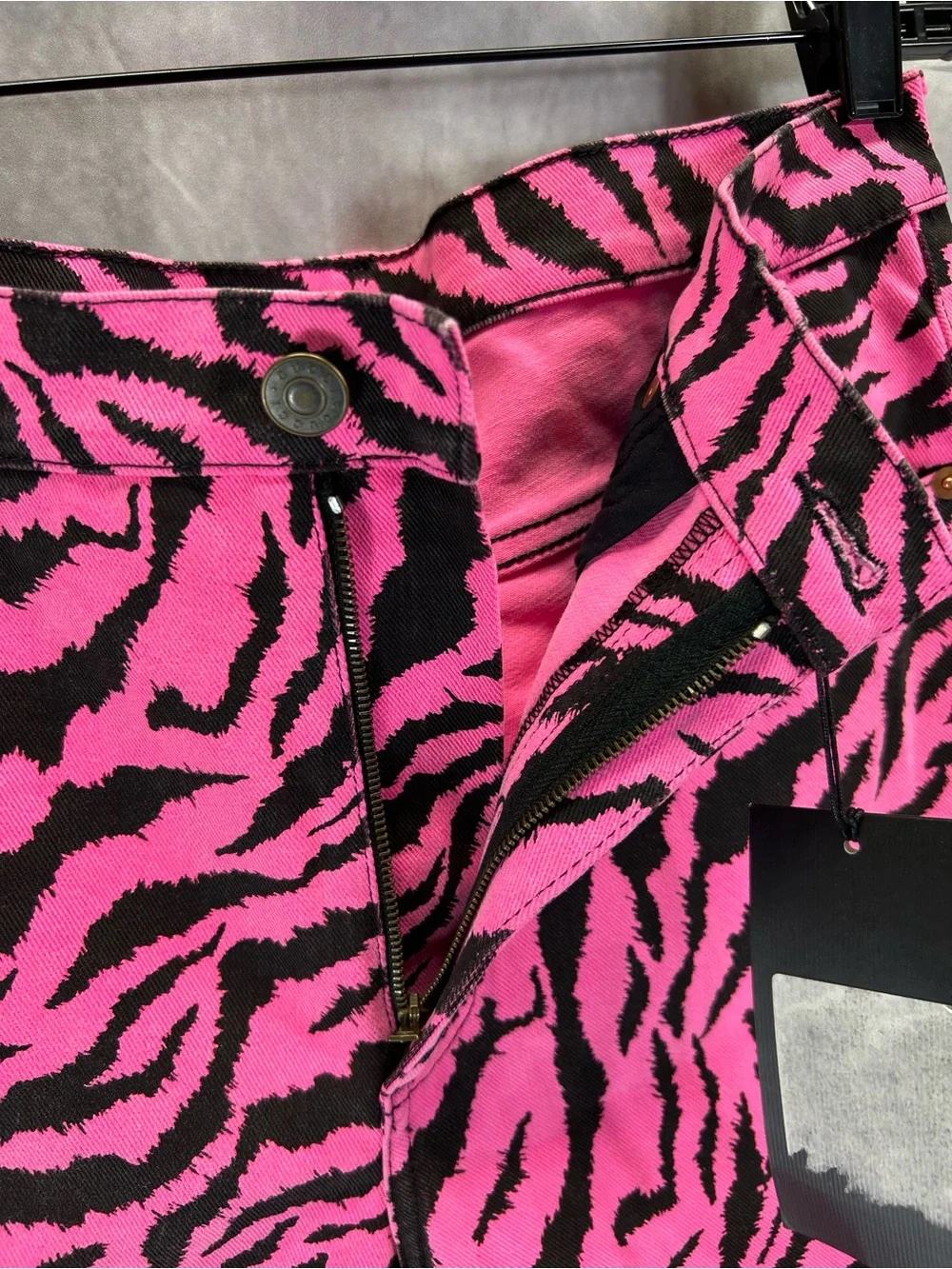 Gucci Pink and Black Zebra Skinny Jeans